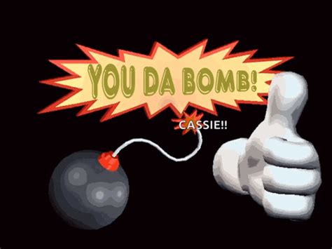 you da bomb gif|you're the bomb emoji.